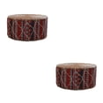 thumbnail image 1 of Injueey Futón de paja hecho a mano Almohada de piso Cojín de meditación Taburete Puf Rojo bohemio 2piezas, 1 of 4