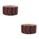 thumbnail image 1 of Injueey Futón de paja hecho a mano Almohada de piso Cojín de meditación Taburete Puf Rojo bohemio 2piezas, 1 of 4