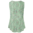 thumbnail image 4 of Summer Savings Clearance! Ecqkame Tank Tops for Women 2024 Fashion Solid Color Round-Neck Loose Casual Sleeveless Pullover Tops for Women Green M, 4 of 5