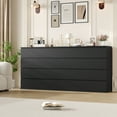 thumbnail image 4 of Homfa 8 Drawer Dresser for Bedroom, 41.3" Horizontal Dresser Chest with Easy Pull Bevel Handle, Storage Cabinet for Living Room, Black, 4 of 7