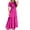 Hot Pink, variant on Njagoc3 Womens Off - Shoulder Tiered Maxi Dress, Flowy Swing Skirt, Summer Party & Vacation Dress