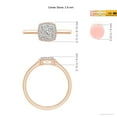 thumbnail image 4 of ANGARA Natural Cushion Composite Diamond Halo Ring in 14K Rose Gold for Women (Size-2.8mm| Color-I-J| Clarity-I1-I2) | April Birthstone, Anniversary, Jewelry Gift for Women | Natural Diamond Ring, 4 of 9