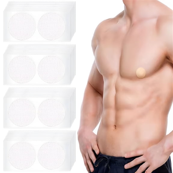 TELOLY Anti Chafing Nipple Stickers, 200Pcs (100 Pairs) Running Nipple Tape for Men, Nipple Covers for Nipple Protection Against Chafing, Invisible Nipple Tape for Running Men