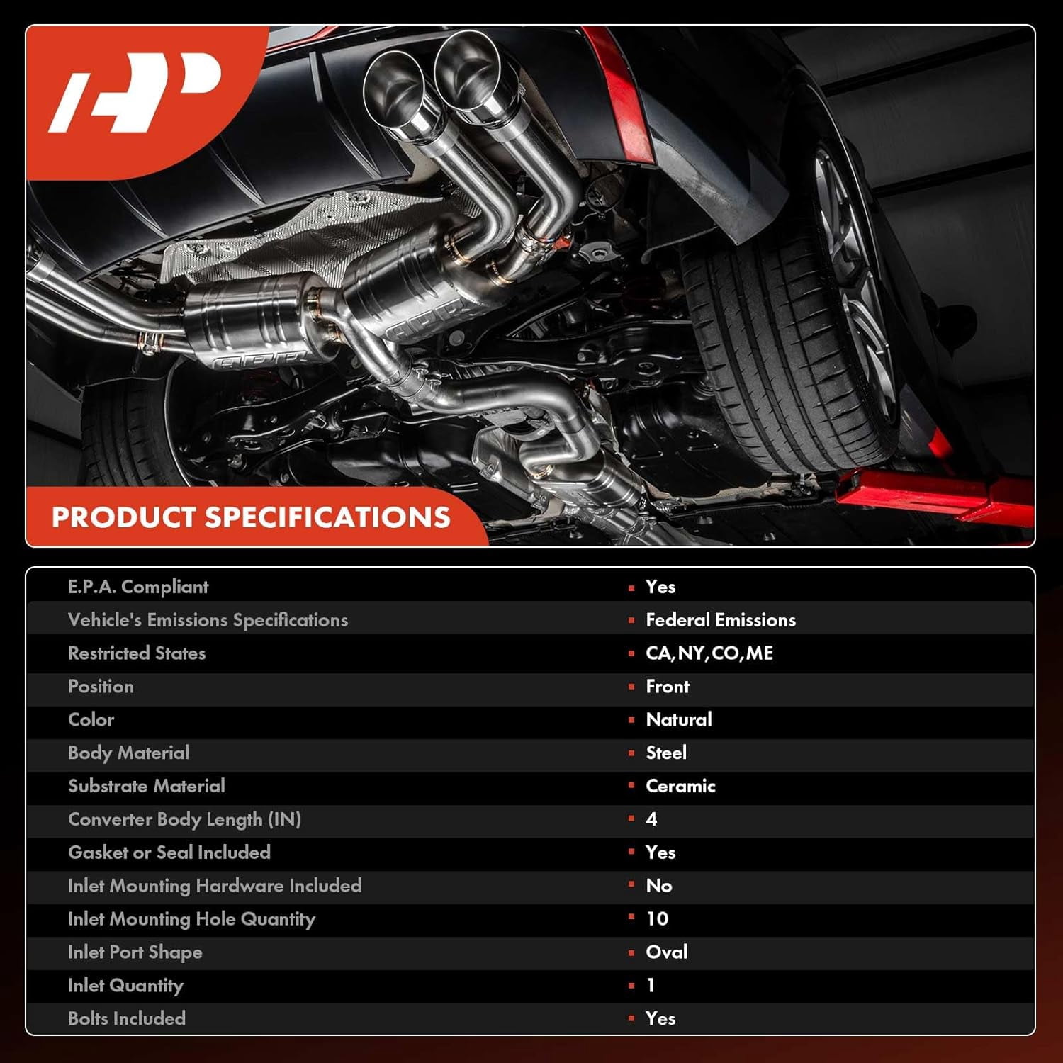 A-Premium Exhaust Manifold Catalytic Converter with Gasket Kit Direct-Fit Compatible with Hyundai Sonata 2015-2019 2.4L & Kia Optima 2016-2020 2.4L, E.P.A. Compliant, Replace# 285102GAV0