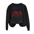 thumbnail image 4 of Ruimatai Women's Crewneck Sweatshirt Valentine's Day Pullover Hoodies Love Heart Print Comfy Spring Fall Long Sleeve Tops Clothes, 4 of 4