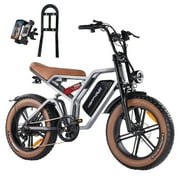 Happyrun Electric Bike 20" Fat Tire Ebike for Adults with 750W Brushless Motor/ 48V 18Ah Removable Battery