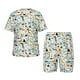 thumbnail image 1 of Fotbe Cartoon Dinosaur Pijama Estampada de 2 Piezas para Niños – Ropa de Dormir de Manga Corta Cómoda para Niños y Niñas, Camiseta y Shorts de Algodón-Small, 1 of 6