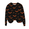 thumbnail image 6 of DOSUKRAI Women's Halloween Sweatshirts Spooky Season Funny Long Sleeve Graphic Crewneck Pullover Tops Cute Ghost Sweater Multicolor,XXL, 6 of 6