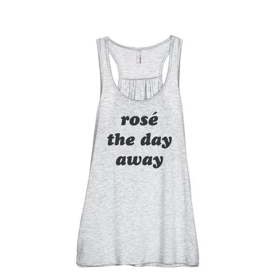 Rose The Day Away Women's Fashion Sleeveless Flowy Racerback Workout Yoga Tank Top Sport Grey Small