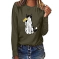 thumbnail image 1 of Blusa de manga larga con estampado informal para mujer Fridja  hj818, 1 of 6