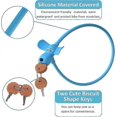 thumbnail image 2 of Cable Lock Bike Cable Lock With Keys,silicone Covered Bike Lock Kids Cable Lock Cartoon Lock,lock For Bike,door,skateboard,helmet And More, 2 of 5