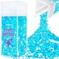 thumbnail image 1 of Hemway Craft Glitter Shaker 110 G / 3,9 Oz Glitter Para Manualidades Vasos De Resina Uñas Pintura Decoración Festival Cosmético Cuerpo - Súper Grueso (1/8"" 0,125"" 3 Mm) - Azul Bebé Iridiscente, 1 of 5