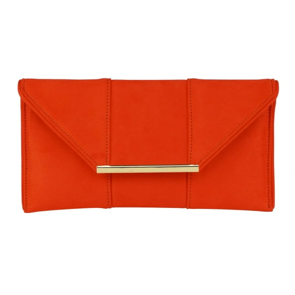 Faux Microsuede Envelope Clutch