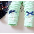 thumbnail image 4 of Baby Girls Clothing Set 2pcs Long Sleeve T Shirt and Skirt Pants Cute Clothes for Kids,Green,6-12Months, 4 of 5