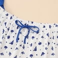 thumbnail image 6 of BRICH Women's Cute 2 Piece Pajama Sets Ruffle Cami Top and Shorts Sleepwear Set Blue XL, 6 of 8