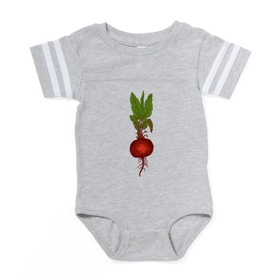 CafePress - Beet 1 - Cute Infant Baby Football Bodysuit