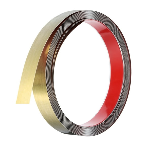 Uxcell Gold Trim Peel and Stick, Self Adhesive Mirror Trim Border 13ft x 1" for Mirror Frame Wall Cabinet Tile Edge Molding