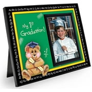 First Graduation Preschool Tabletop and Wall Mount  Picture Frame,  8.25 x 7 and Holds  3.5 x 5 Photo Bear Theme