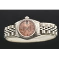 thumbnail image 2 of Pre-Owned Ladies Rolex Stainless Steel Datejust 69174 Watch with Pink Salmon Roman Dial, 2 of 8