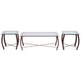 thumbnail image 5 of Paula 3 Piece Coffee Table Set, Copper Metal Frames & Beveled Glass Tops (Cocktail Coffee & 2 End Tables), Transitional, 5 of 7