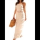 thumbnail image 1 of Conjunto de 2 Piezas de Falda Larga Y2K para Mujer, con Top Corto de Encaje Sin Espalda y Falda Larga, Vestido de Playa. Albaricoque S, 1 of 10