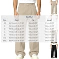 thumbnail image 4 of HOMADLES Mens Elastic Waist Work Pants Wide Leg Stretch Soft Athletic Pants Solid Color Side Pocket Casual Pants White Size M, 4 of 10