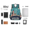 thumbnail image 4 of Fuzoiu Let's go Travel Print Lightweight Daypack,Weekender Bag for Men and Women, Travel Backpack with Padded Straps for School, Travel & Work, 4 of 7