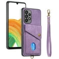 thumbnail image 2 of Nalacover for Samsung A53 5G, Slim Case Wallet with Credit Card Holder, Back Flip Premium Leather Magnetic Clasp Kickstand Wirst Hand Strap Shockproof Cover for Samsung Galaxy A53 5G, Purple, 2 of 7