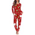 thumbnail image 1 of Conjunto de pijamas de manga larga para mujer, ropa de dormir cómoda, Jersey informal, ropa de estar por casa, regalos de Navidad, envío directo, 2 piezas, 1 of 4