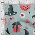 thumbnail image 2 of oneOone Polyester Spandex Dusty Blue Fabric Halloween Craft Projects Decor Fabric Printed By The Yard 56 Inch Wide, 2 of 4