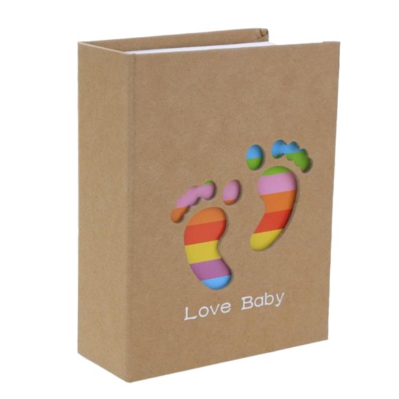 Photo Album Insert 4R6 Inch 100 Family Baby Album Children's Growth Small Creative Gifts (Footprint)