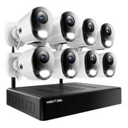 Night Owl 10 Channel 4K Wi-Fi NVR Security System with 1TB Hard Drive and 8 Wi-Fi IP 2K Deterrence Cameras with 2-Way Audio