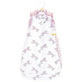 thumbnail image 2 of Hudson Baby Infant Girl Cotton Long-Sleeve Wearable Sleeping Bag, Sack, Blanket, Floral Unicorn Sleeveless, 12-18 Months, 2 of 4