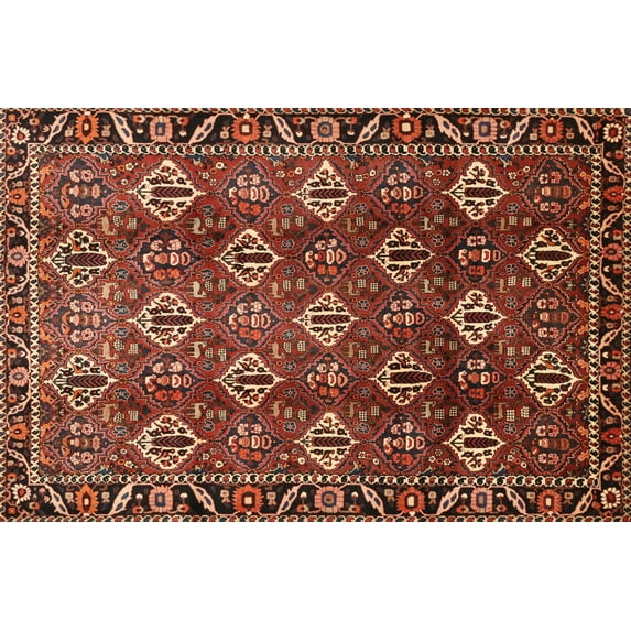 Ahgly Company Indoor Rectangle Traditional Crimson Red Persian Area Rugs, 8' x 12'