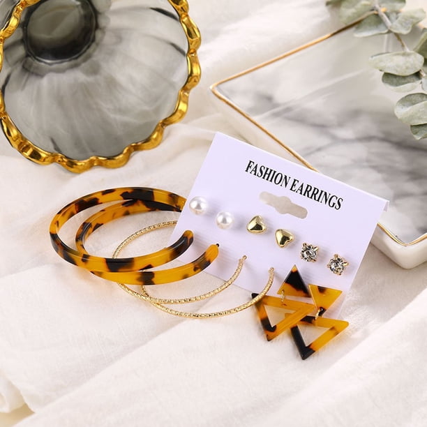 36 Pairs Gold Hoop Earrings Set for Women Multipack Boho  display picture 1