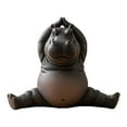 thumbnail image 5 of Lwlmwt Yoga Hippopotamus Figurine,3D Printed Resin Hippopotamus Figurine,Clumsy Yoga Master Hippo,for Desk Decor,Shelf Display,Funny Hippo Statue, 5 of 5