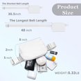thumbnail image 4 of HAHDAXIA HVJCEZ Sacs Banane pour Femmes Hommes, Sac de Taille Mode Mini Bandoulière Ajustable pour Course, Randonnée et Voyage, Blanc, 8 Pouces X 5 Pouces X 2 Pouces, 4 of 6