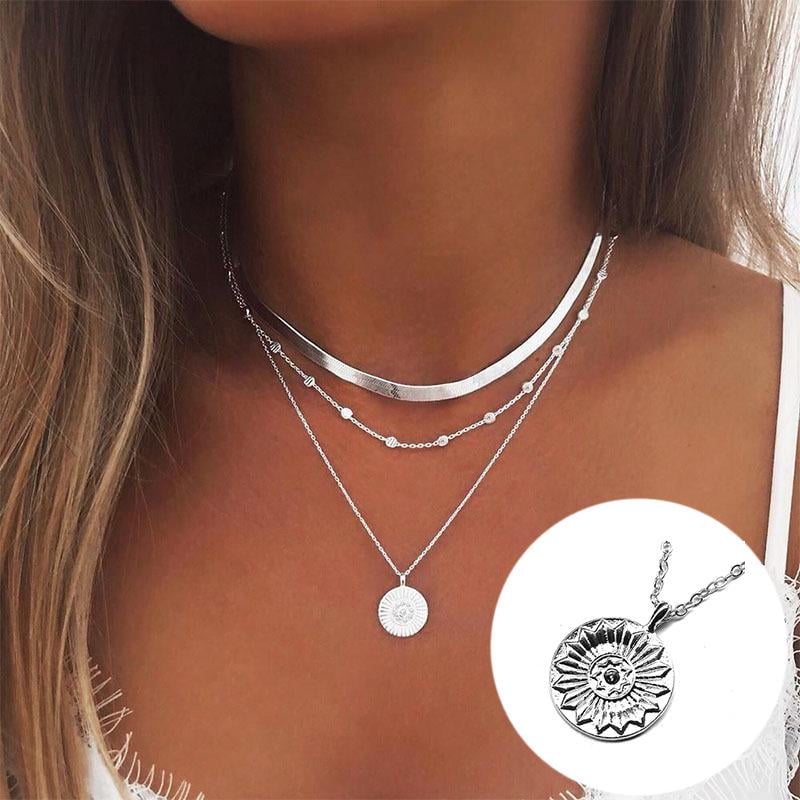 silver dress necklace