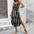 thumbnail image 2 of Ruimatai Women's Casual Sleeveless Dress Printed Side Slit Backless Summer Beach Party Mini Dress Lightweight Comfortable Polyester, 2 of 9