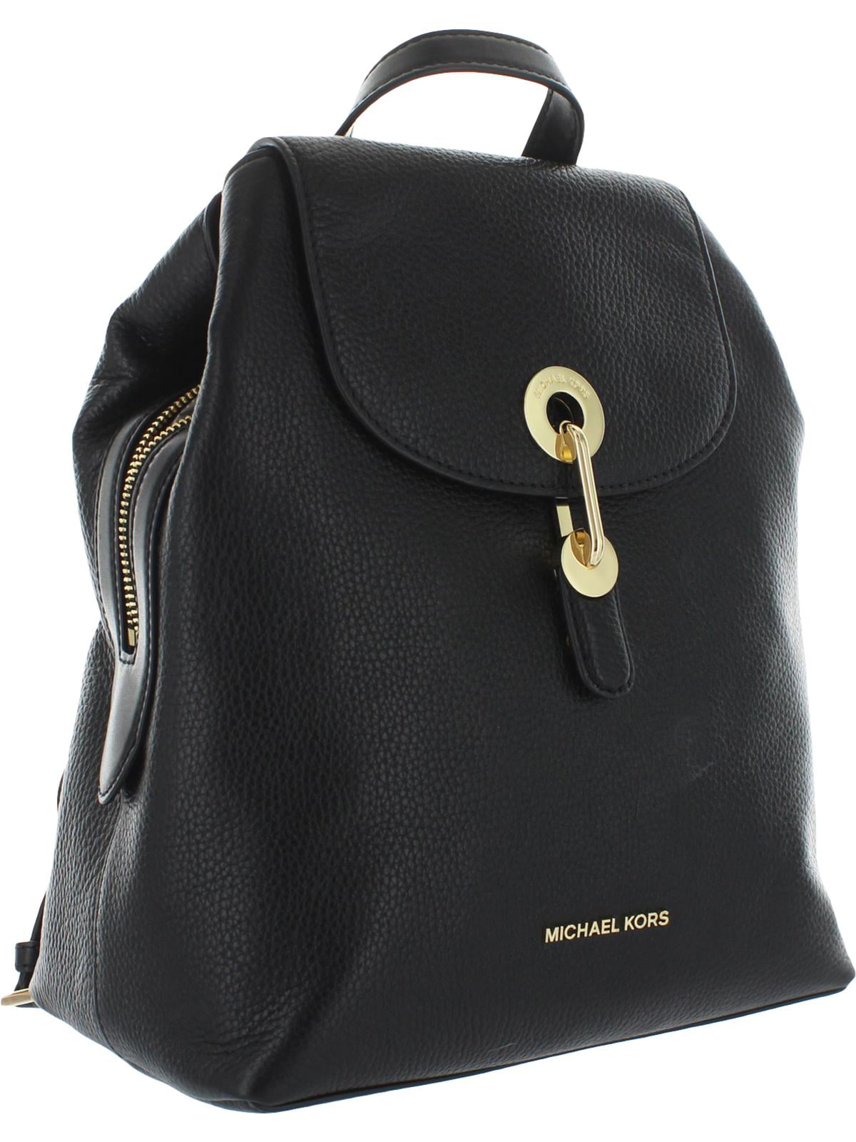 Michael Kors Raven Medium Black White Leather Backpack  Bluefly