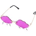 thumbnail image 1 of Gafas de Sol sin Montura CHAO con Forma de Nube y Adornos de Relámpago Multicolor, 1 of 5