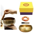 thumbnail image 4 of Juego de cuencos tibetanos de cobre martillado para meditación de chakras, regalo perfecto kits de diámetro 95 cm 5, 4 of 9