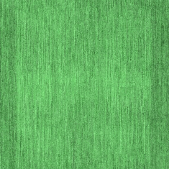 Ahgly Company Indoor Square Abstract Emerald Green Modern Area Rugs, 4' Square