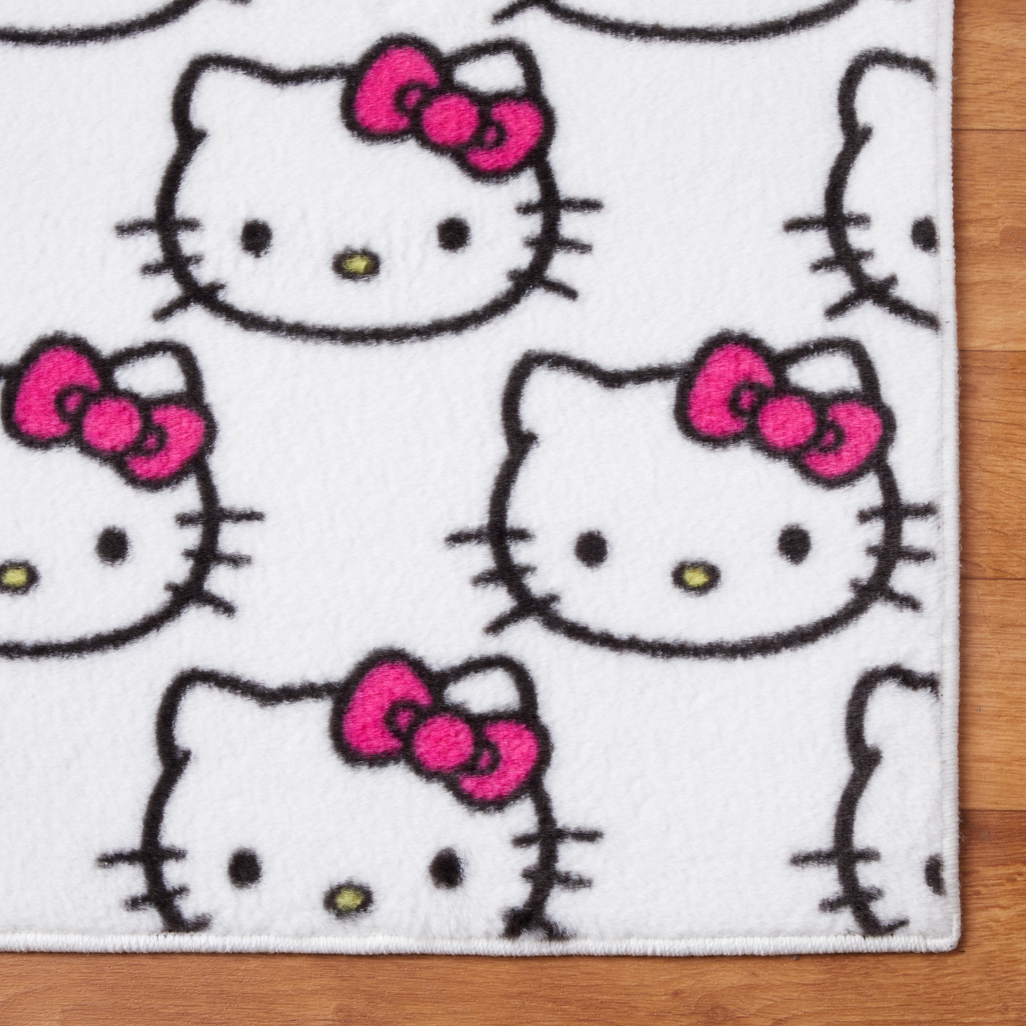 Hello Kitty Kids Faux Fur Accent Rug, 30 x 46, White
