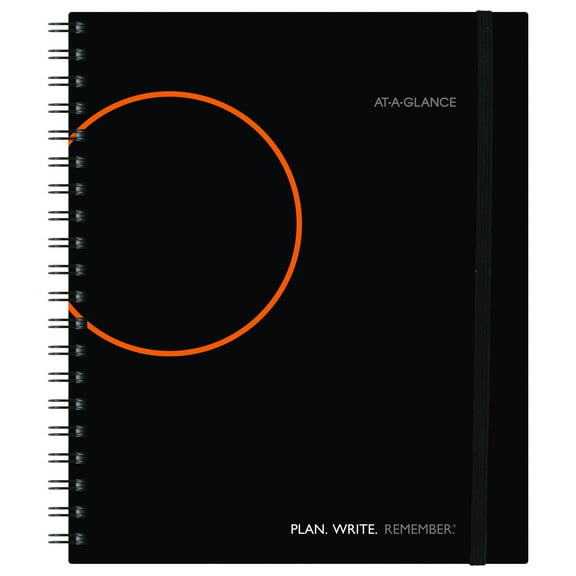 AT-A-GLANCE Plan Write Remember 2-Days-Per-Page Planning Notebook Undated Black