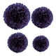 thumbnail image 4 of Injueey 1 Uds. Conjunto de bolas de papel púrpura de 7,8 pulgadas con pompón para fiesta de cumpleaños, pañuelos colgantes, flores, bolas Kits de decoración para fiestas Púrpura 10 pulgadas, 4 of 6