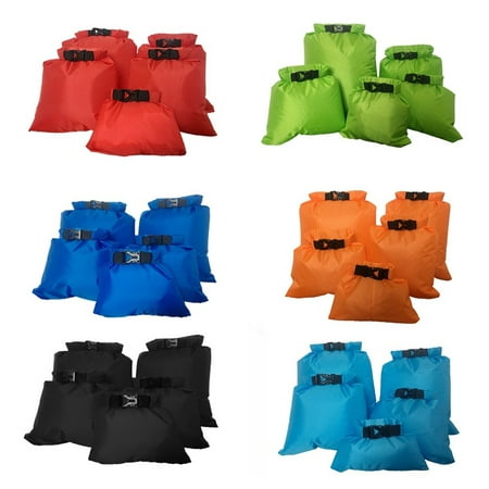 5 pack  Different Size Waterproof Dry Bag  for  Boating, Duffle, Camping, Floating, Rafting, Fishing Army