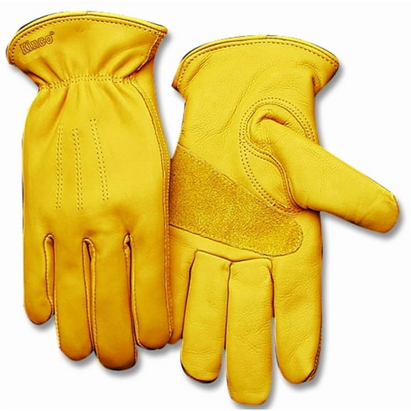 Heatkeep 198HK-XL Premium-Grade Driver Gloves XL Cowhide Leather Gold