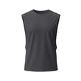 thumbnail image 5 of Qiyinn Mens Gym Sleeveless Tank Top Workout Muscle Shirt Cut Open Quick Dry Bodybuilding Vest, 5 of 5