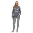 thumbnail image 1 of MintLimit Women's Pajamas Set Long Sleeve Shirt and Polka Dots Pants Lounge Sleepwear, 1 of 6